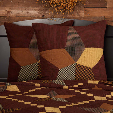 Folkways Star Quilted Euro Sham 26x26 VHC Brands - The Fox Decor